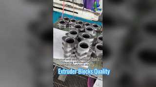 Parti dell'estrusore che impastano blocchi