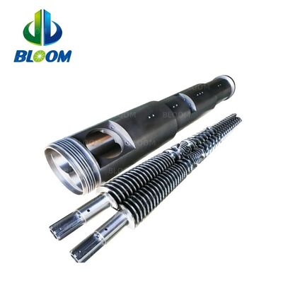 Qualità  BLM 80/156 92/188 Twin Conical Screw And Barrel For PVC Extrusion fabbrica