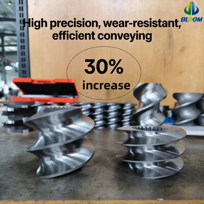 Qualità  Customized Wear and Corrosion Resistant Bimetallic Screw Segments for Twin Screw Extruder Parts with High Torque Capacity fabbrica