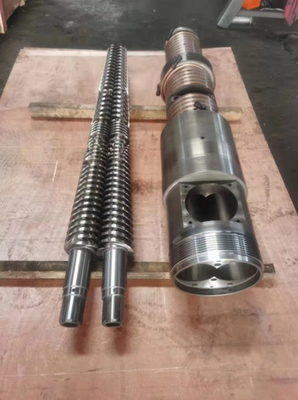 vite gemellata conica 38CrMoAl e barilotto 65/132 per il profilo WPC Spc del tubo del PVC