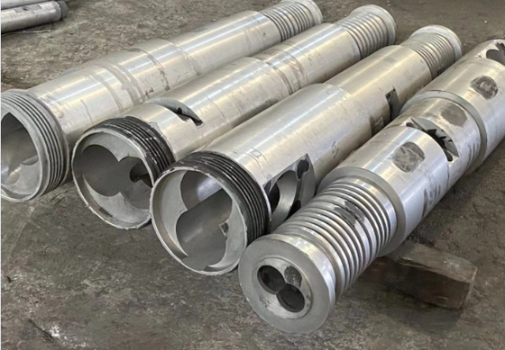 vite gemellata conica 38CrMoAl e barilotto 65/132 per il profilo WPC Spc del tubo del PVC