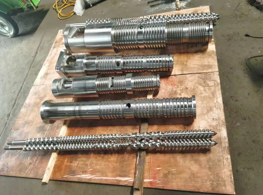 Barilotto gemellato conico della vite per l'espulsore 80/156 65/132 55/110 50/105 della conduttura del PVC