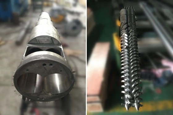 Barilotto gemellato conico della vite per l'espulsore 80/156 65/132 55/110 50/105 della conduttura del PVC