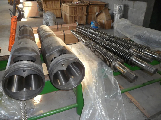 Barilotto gemellato conico della vite per l'espulsore 80/156 65/132 55/110 50/105 della conduttura del PVC