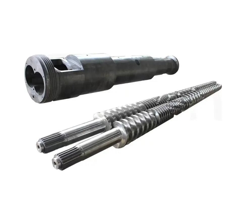 38CrMoAlA Nitrided 51/105 65/132 80/156 barilotti gemellati della vite per l'espulsore di plastica