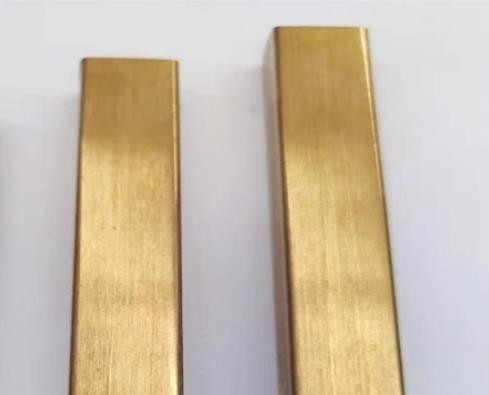Linea sottile dorata 201 304 tubi quadrati rettangolari ASTM A554
