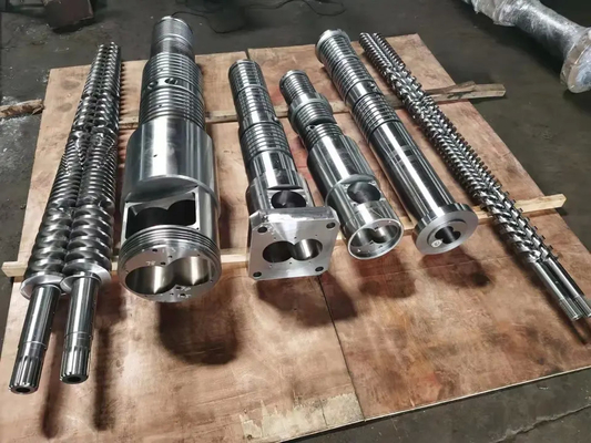 Barilotto gemellato conico bimetallico della vite di Nitrided per industria del PE del PVC di WPC