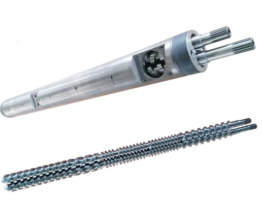 Nitruro bimetallico per viti gemelle coniche WPC PVC PE Industria / Vite e barili per estrusori