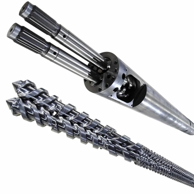 Nitruro bimetallico per viti gemelle coniche WPC PVC PE Industria / Vite e barili per estrusori
