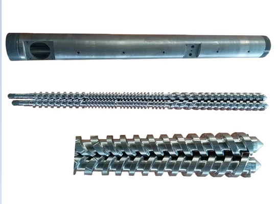 Nitruro bimetallico per viti gemelle coniche WPC PVC PE Industria / Vite e barili per estrusori