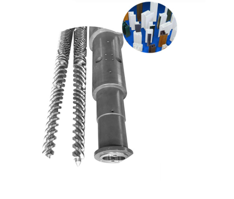 Nitruro bimetallico per viti gemelle coniche WPC PVC PE Industria / Vite e barili per estrusori