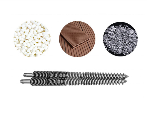 Nitruro bimetallico per viti gemelle coniche WPC PVC PE Industria / Vite e barili per estrusori