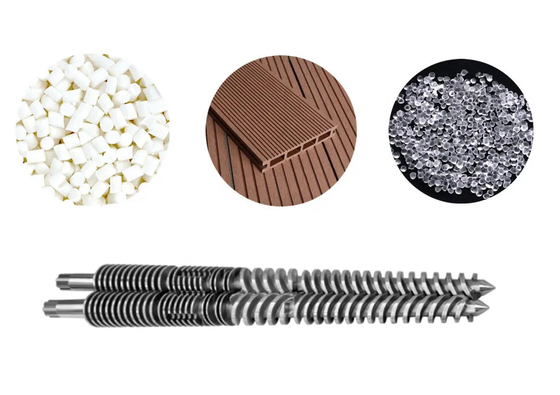 Vetture coniche gemelle con nitruro bimetallico per l'industria WPC PVC PE/Vetture ed botti per estrusori
