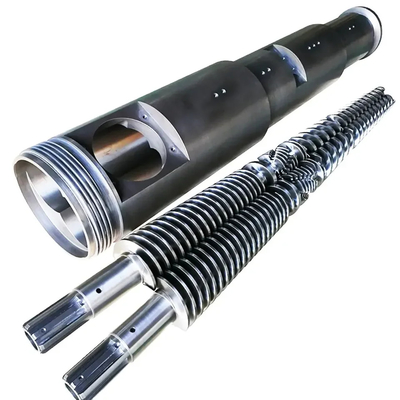 Vetture coniche gemelle con nitruro bimetallico per l'industria WPC PVC PE/Vetture ed botti per estrusori