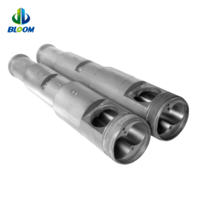 Bimetallico conico a doppia vite per estrussione di plastica e gomma ad alta precisione