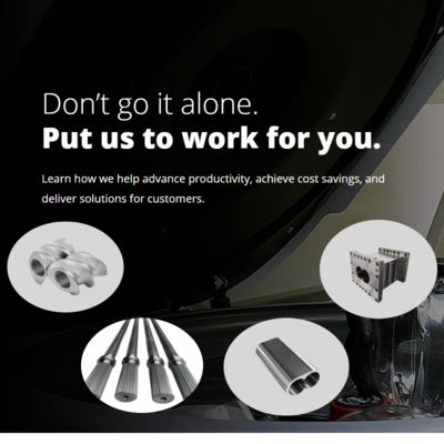 (PTR) Parti dell'estrusore in acciaio antiusura a grana ultrafine W6 Elemento filettato dell'estrusore a doppia vite Canna e albero