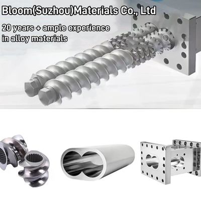 Elementi a doppia vite di alta precisione per la composizione dei polimeri nell'industria della plastica