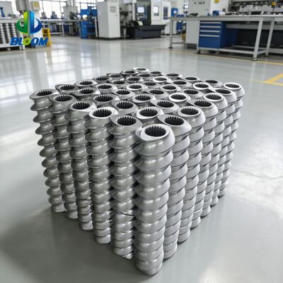 HRC 58-62 Durezza Elementi a vite per estrusore a doppia vite con resistenza all'usura e alla corrosione per la lavorazione di WPC e PVC tramite lavorazione CNC di precisione