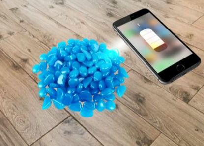 Ciottoli fluorescenti verdi blu non radioattivi della resina per la decorazione domestica