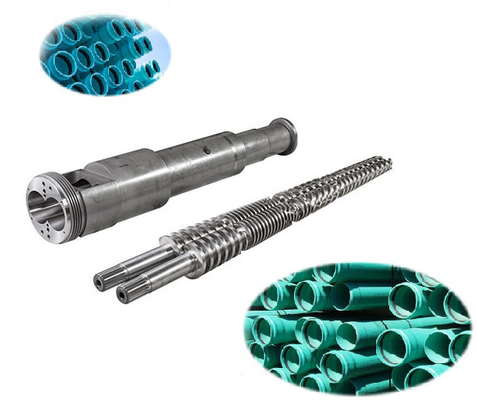 Barilotto gemellato conico della vite per la macchina di plastica del tubo di UPVC